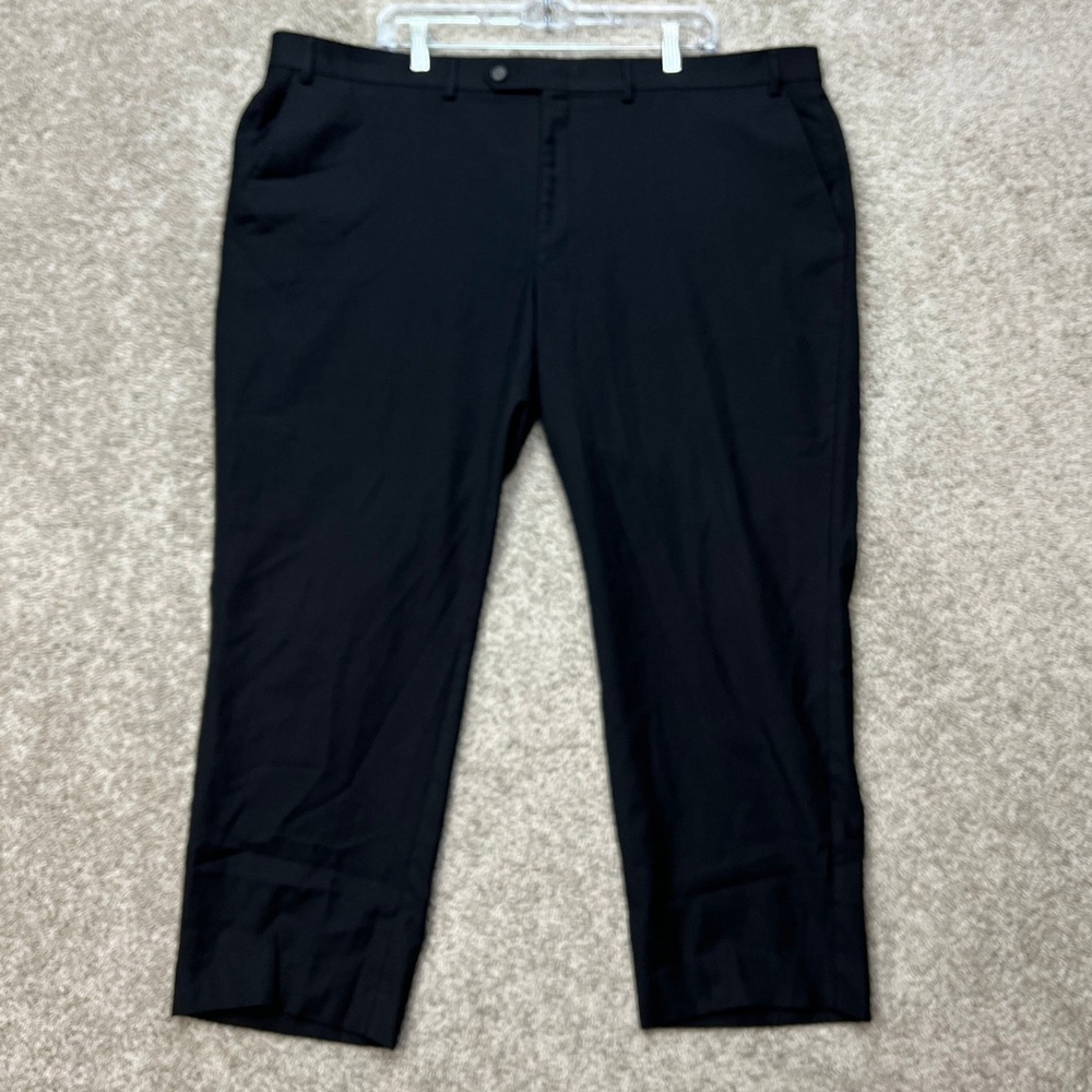 Lauren Ralph Lauren Dress Pants Mens 34x28 Black Flat Front Straight Leg EUC